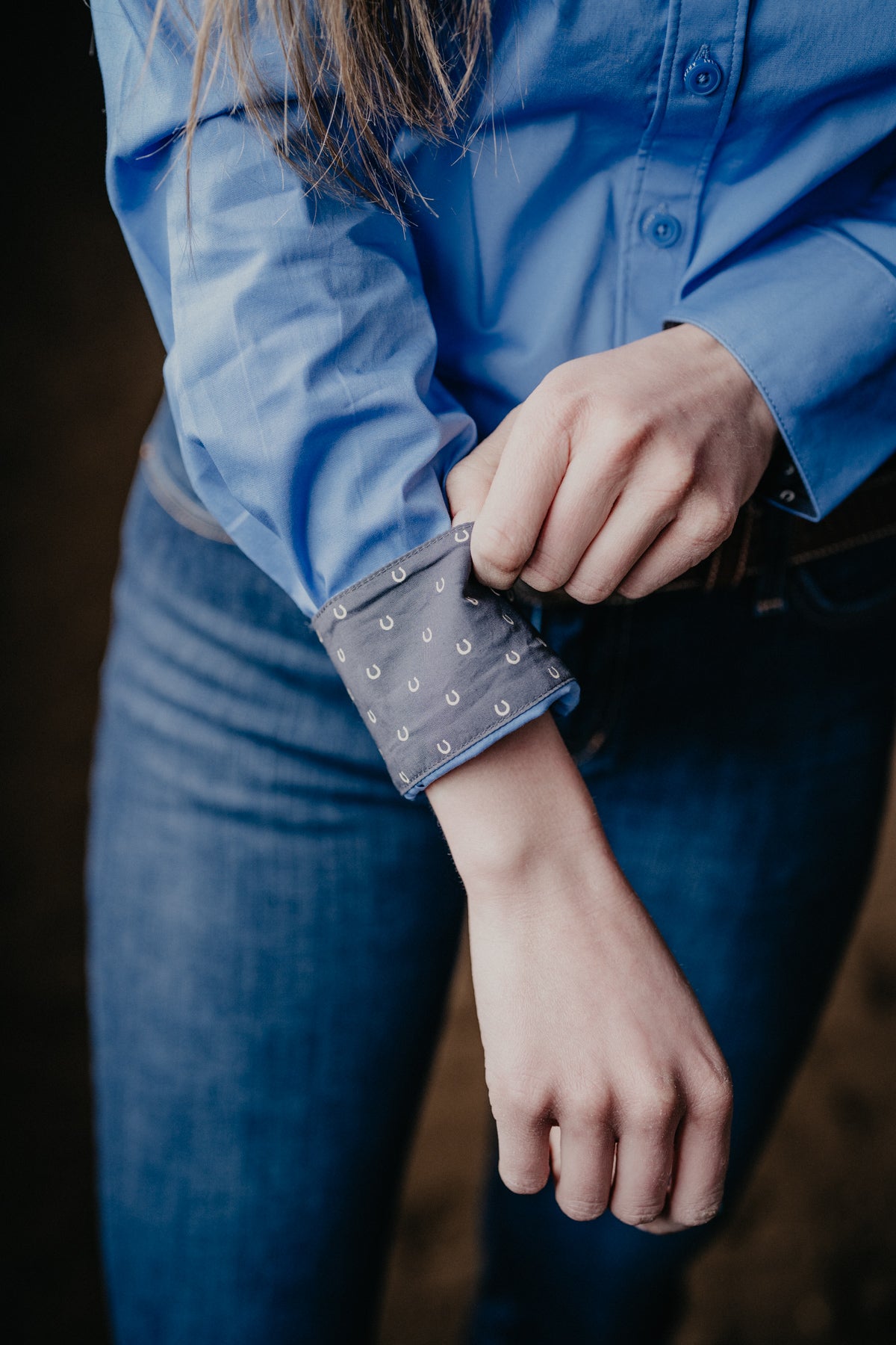 'Monica' Women's Blue Kirby Shirt by Ariat (XS-XXL)