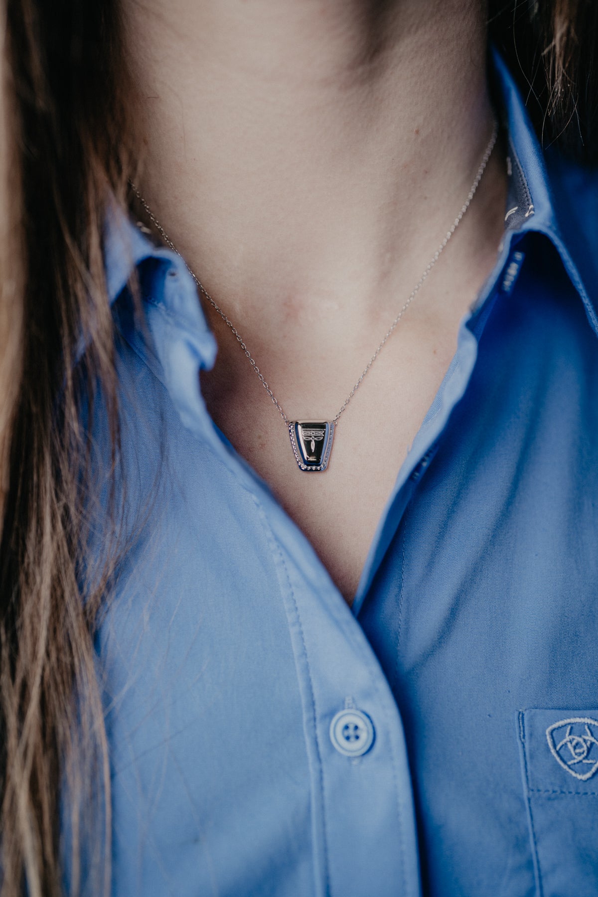 SQUARE Toe Boot Tip Necklace by Spurwest (Gold or Silver)