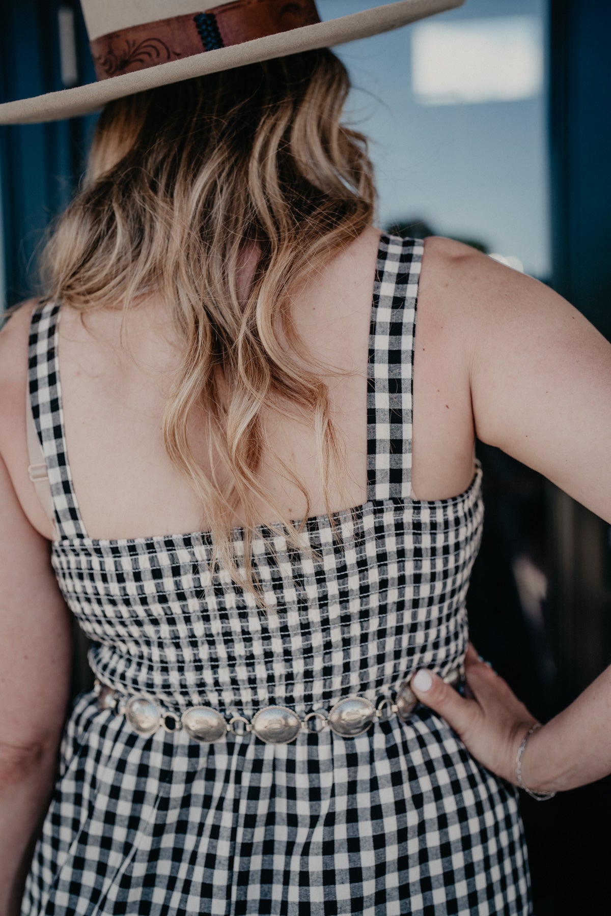'Sunday in the South' Checkerboard Sleeveless Maxi Dress (S-XL)