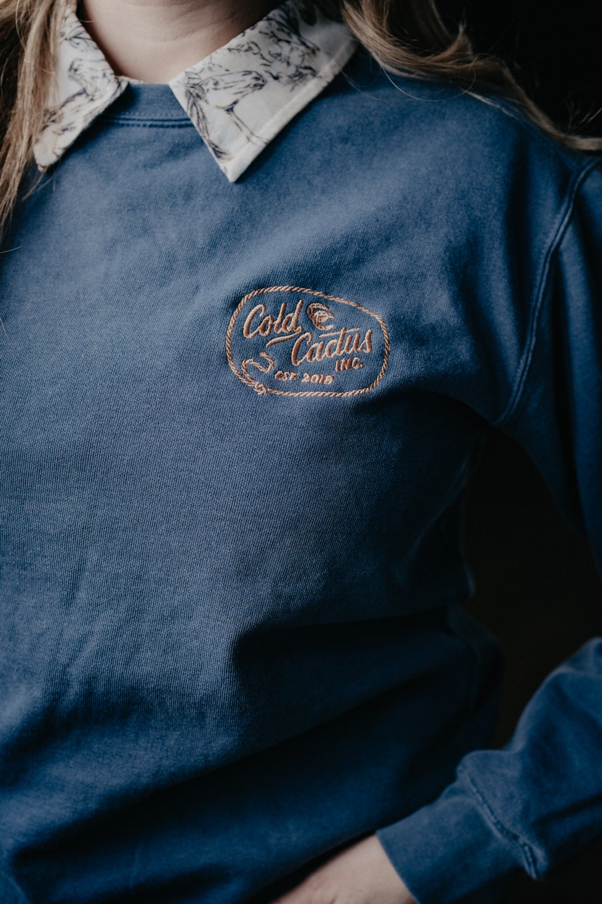 Cold Cactus Rope Logo Embroidered Unisex Crewneck (S - XXL)