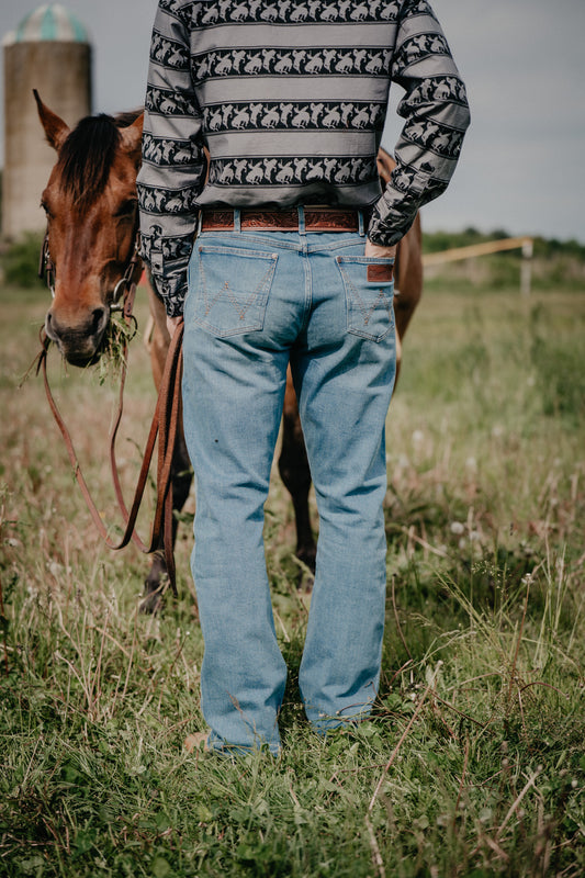 'Jasper' Light Wash Slim Bootcut Men's Wrangler Jean (29-40)