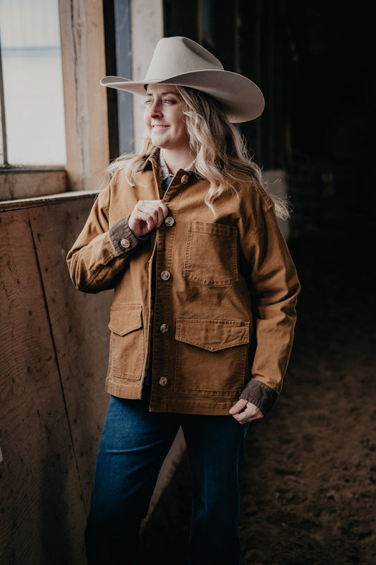 'Hannah' Women's Stetson Brown Canvas Jacket (S-XL)