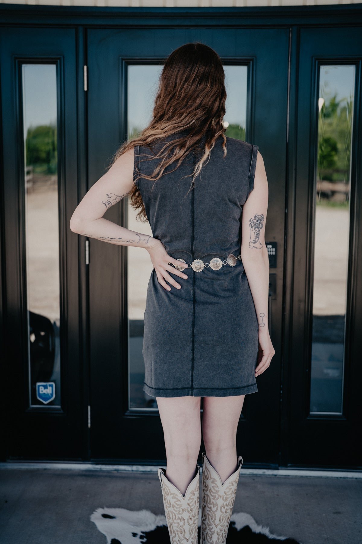 'Jordan' Dark Grey Sleeveless  T-Shirt Dress by Ariat (XS-XXL)