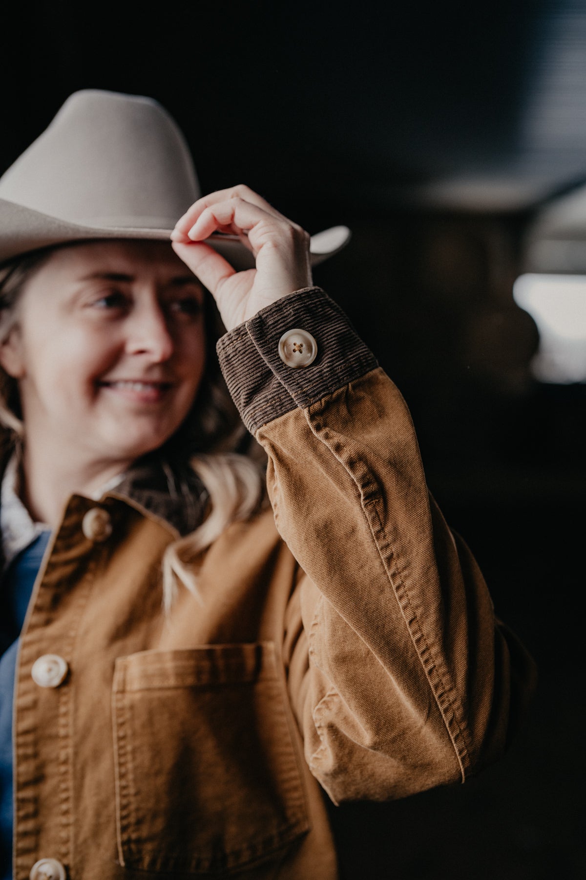 'Hannah' Women's Stetson Brown Canvas Jacket (S-XL)