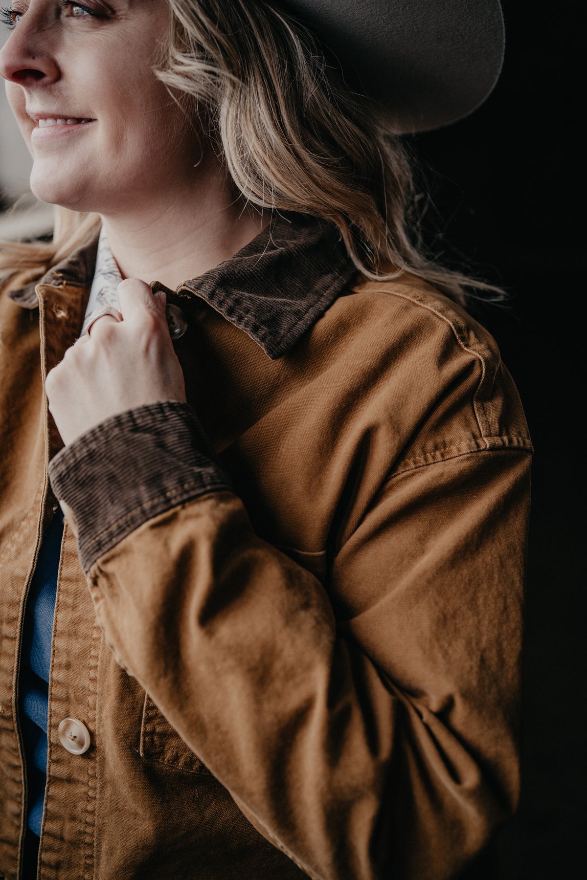 'Hannah' Women's Stetson Brown Canvas Jacket (S-XL)