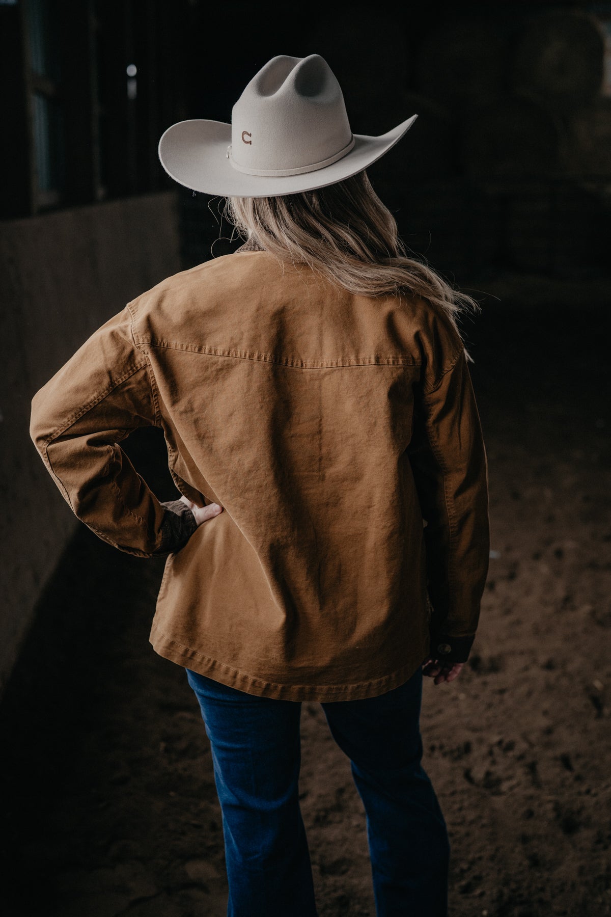 'Hannah' Women's Stetson Brown Canvas Jacket (S-XL)