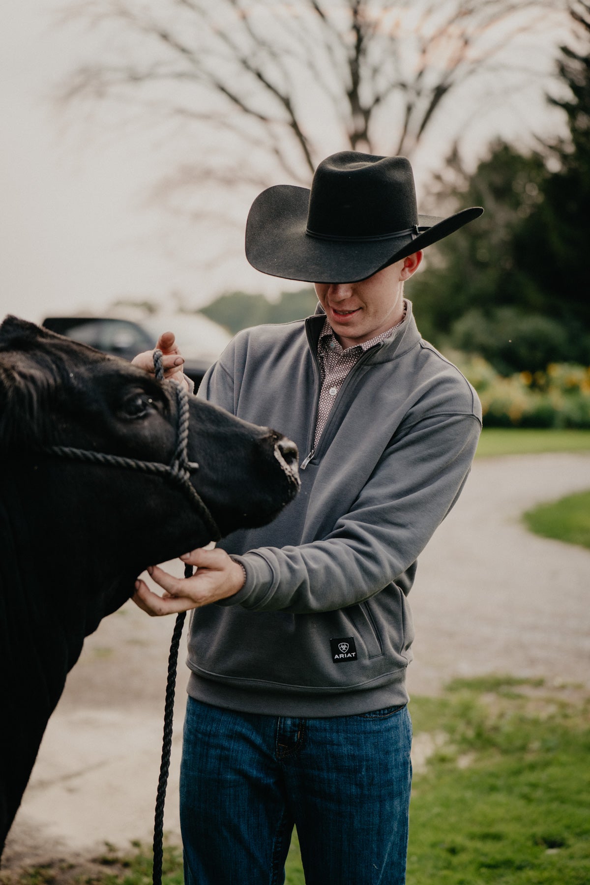 'Eclipse' Men's Charcoal Grey 1/4 Zip by Ariat