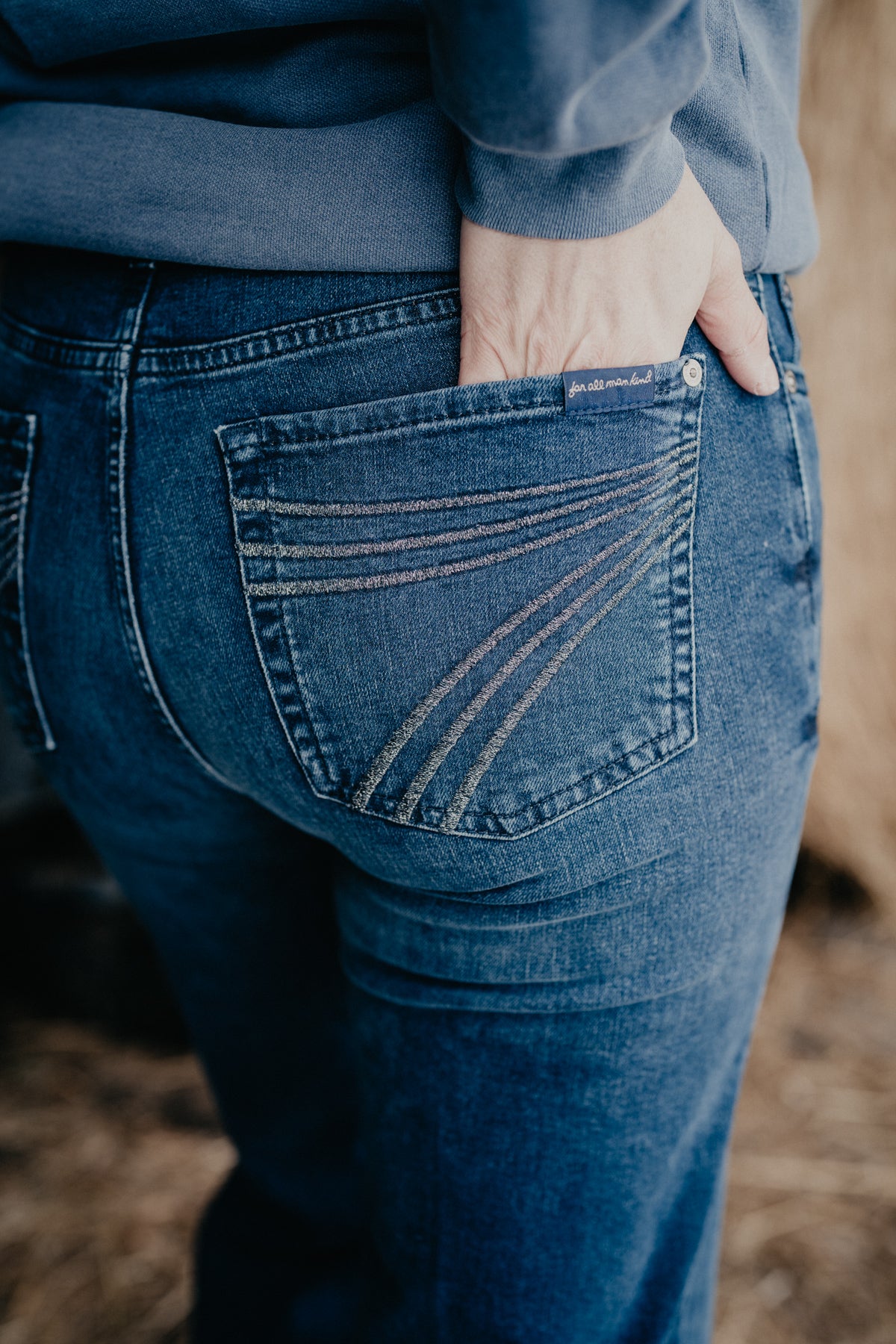 'Flow' Sparkle Gunmetal Pocket Dojo Trouser by 7FMK (Regular Inseam 34.5")