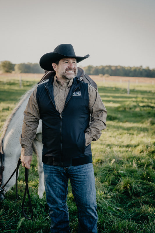 'Jett' Men's CINCH Black Lightweight Vest