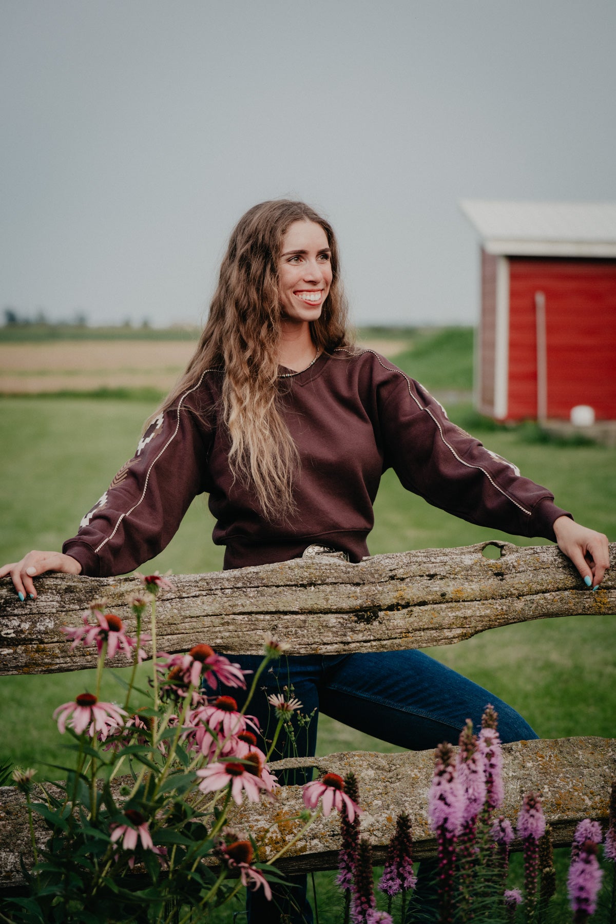 'Dakota' Women's Chocolate Plum Sweater by Ariat