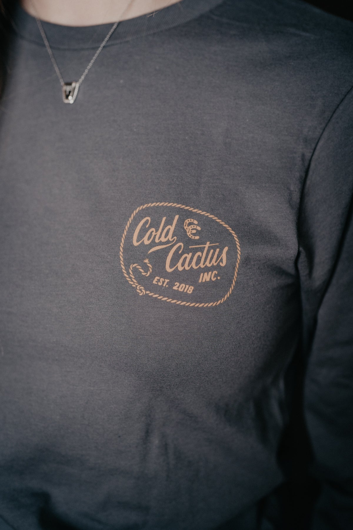 'Legacy Cowgirl' CC Exclusive Charcoal Long Sleeve Graphic T (XS - XXL)