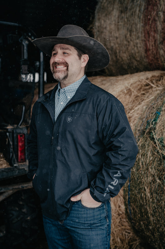 'Jarrod' Men's Black Ariat Performance Windbreaker (S-XXL)