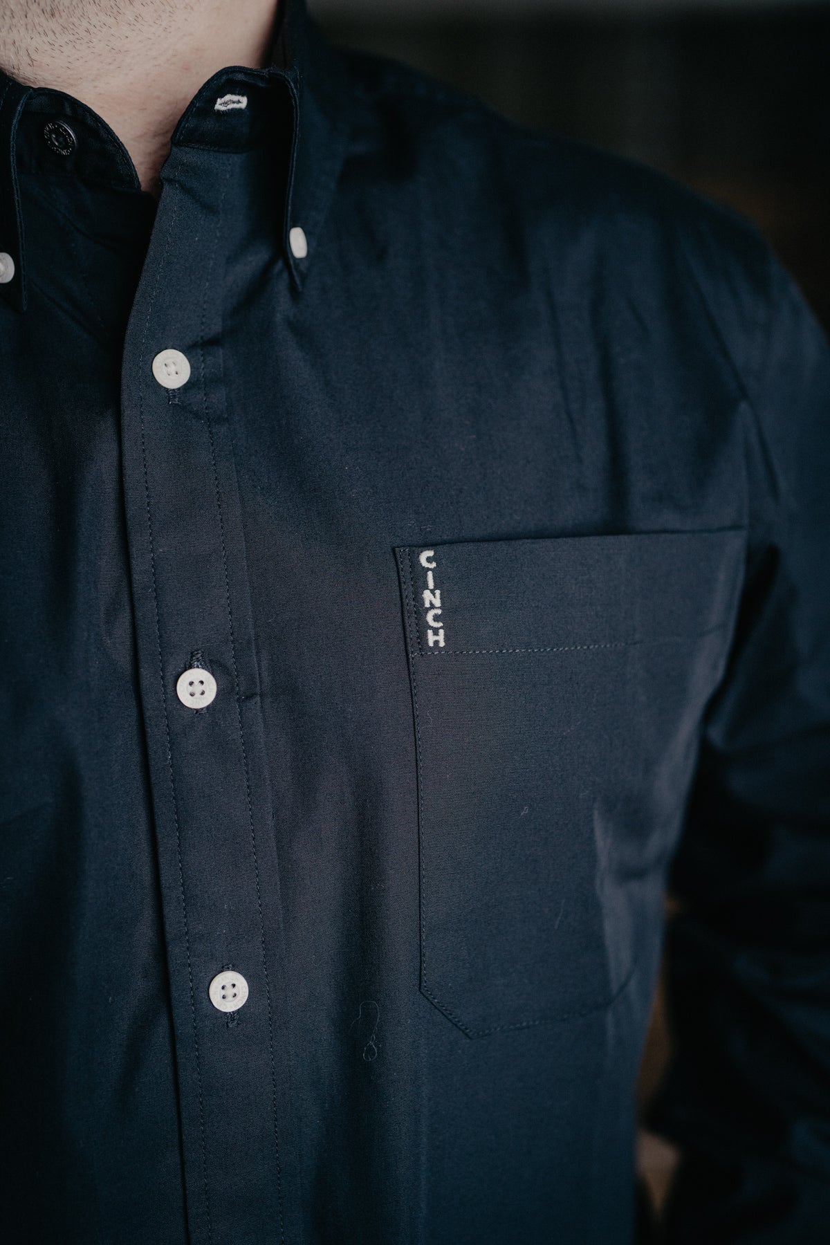 'Johnny' Men's CINCH Modern Fit Solid Black Button Down (S-XXL)
