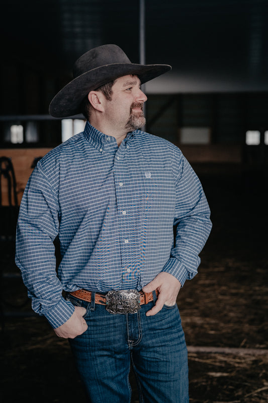 'Hank' Men's Plaid Classic Fit CINCH Button Down (S-XXL)