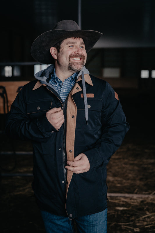 'Johnson' Black Men's CINCH Spring Barn Coat (S-L)