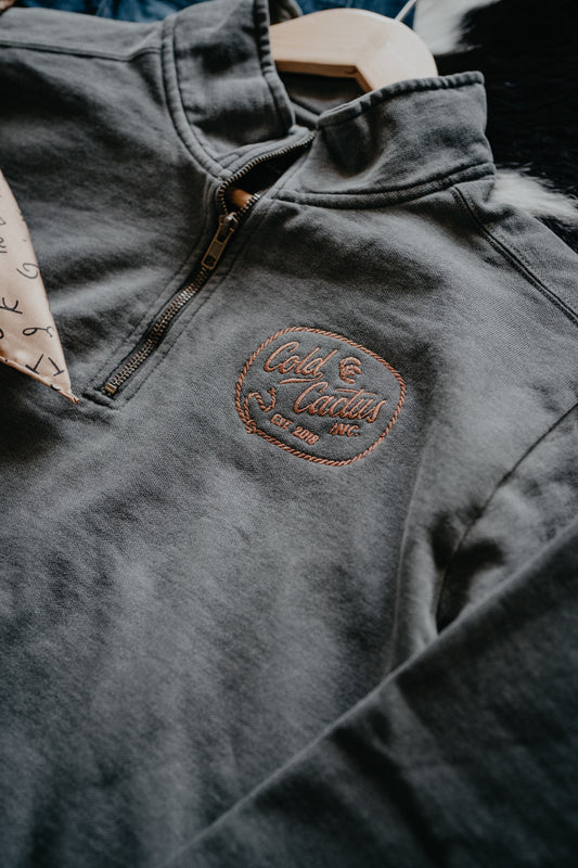Cold Cactus Rope Logo Embroidered Unisex Quarter Zip (S-XXL)