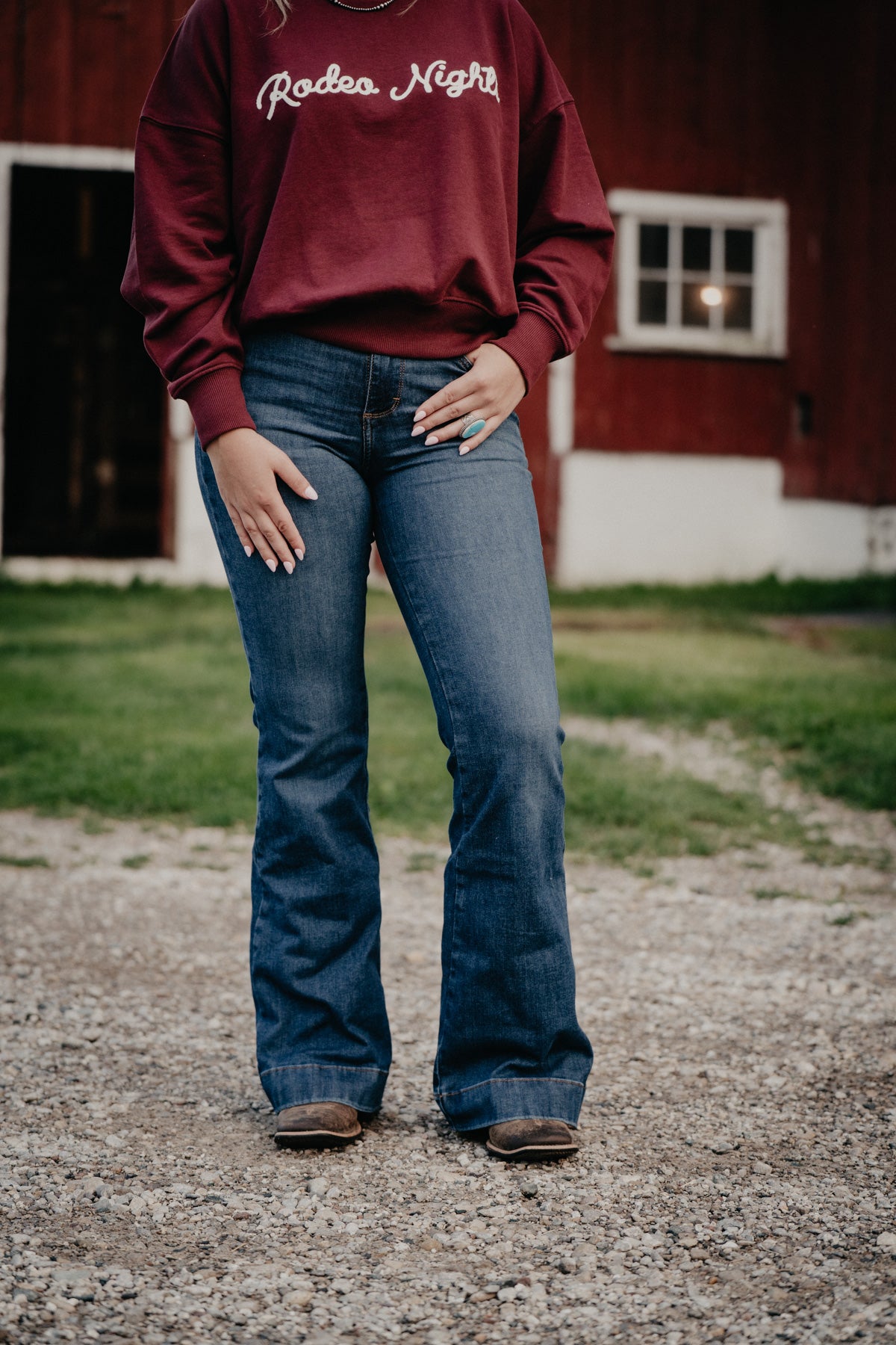 'Reina' Bespoke Dark Wash Trouser by Wrangler