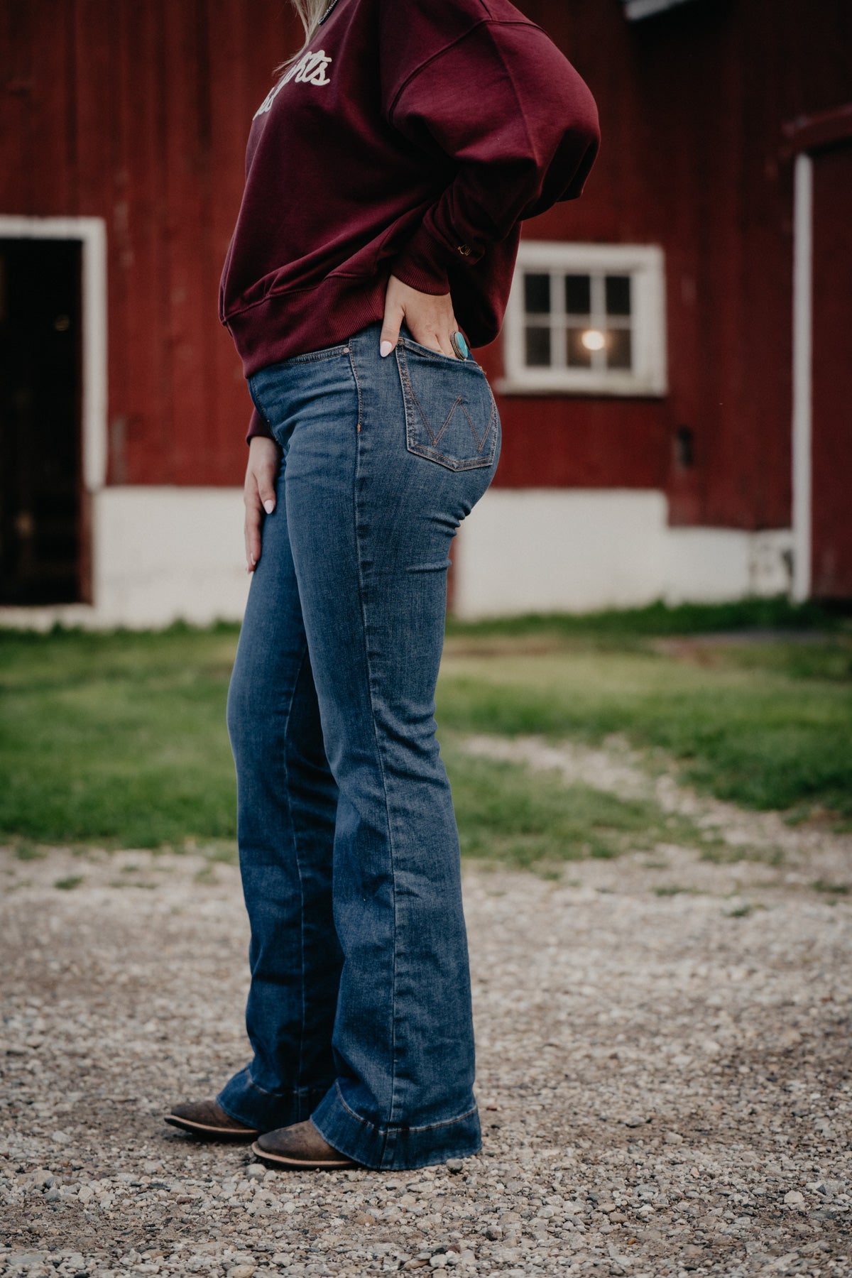 'Reina' Bespoke Dark Wash Trouser by Wrangler