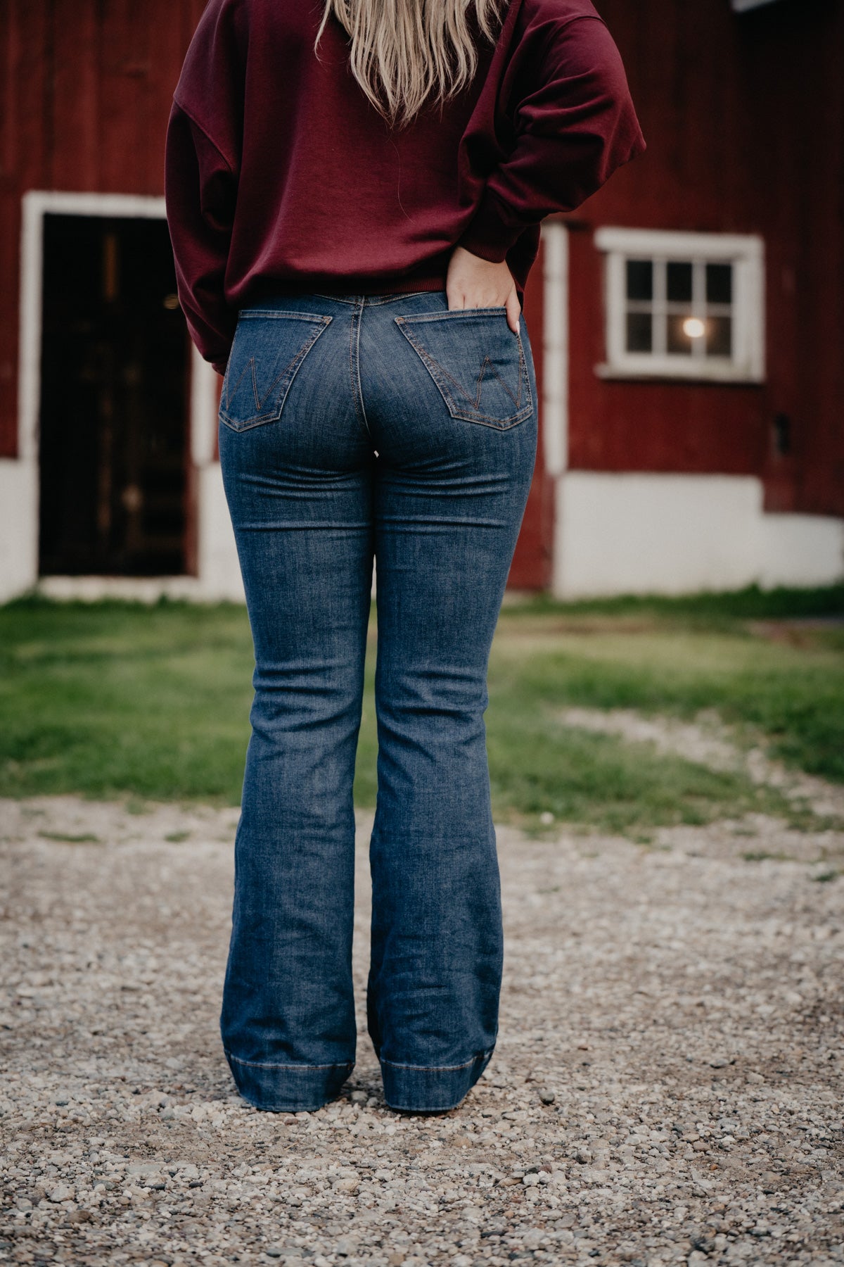'Reina' Bespoke Dark Wash Trouser by Wrangler
