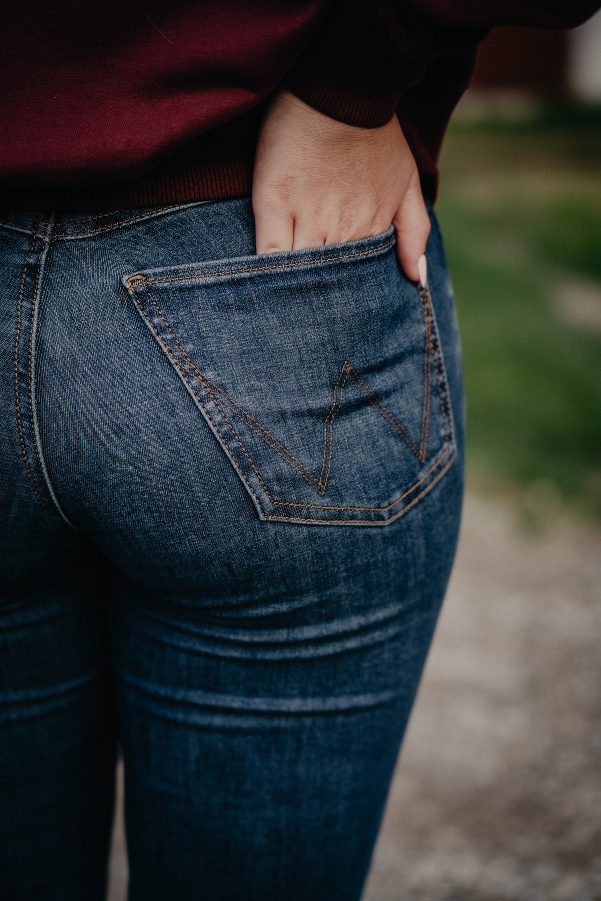 'Reina' Bespoke Dark Wash Trouser by Wrangler
