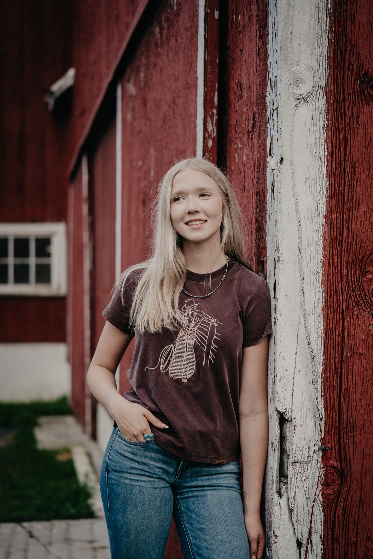 'Rebel With A Cause' Women's Pecan Brown T-Shirt by Ariat