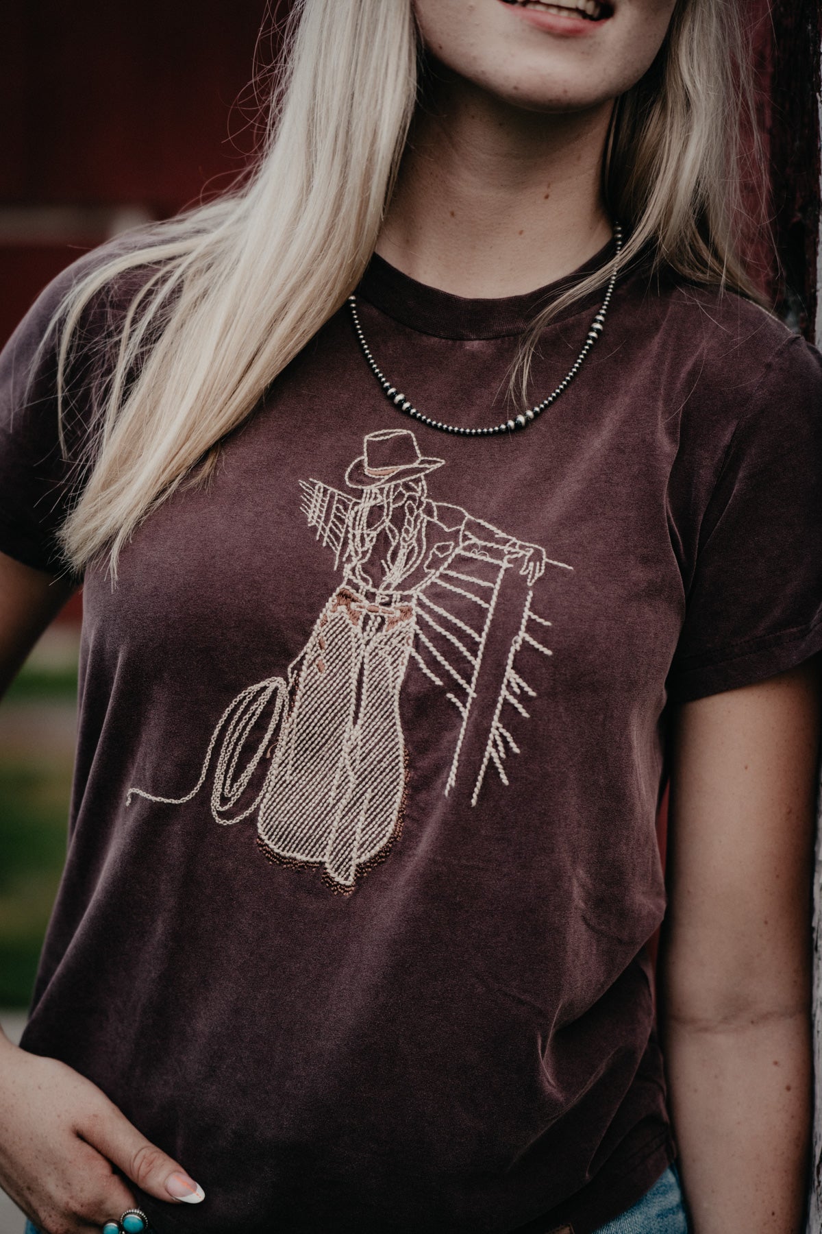 'Rebel With A Cause' Women's Pecan Brown T-Shirt by Ariat