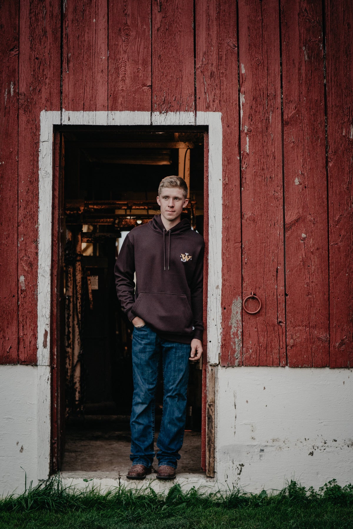 'JW Cattle Co.' Men's Hooey Chocolate Brown John Wayne Hoodie
