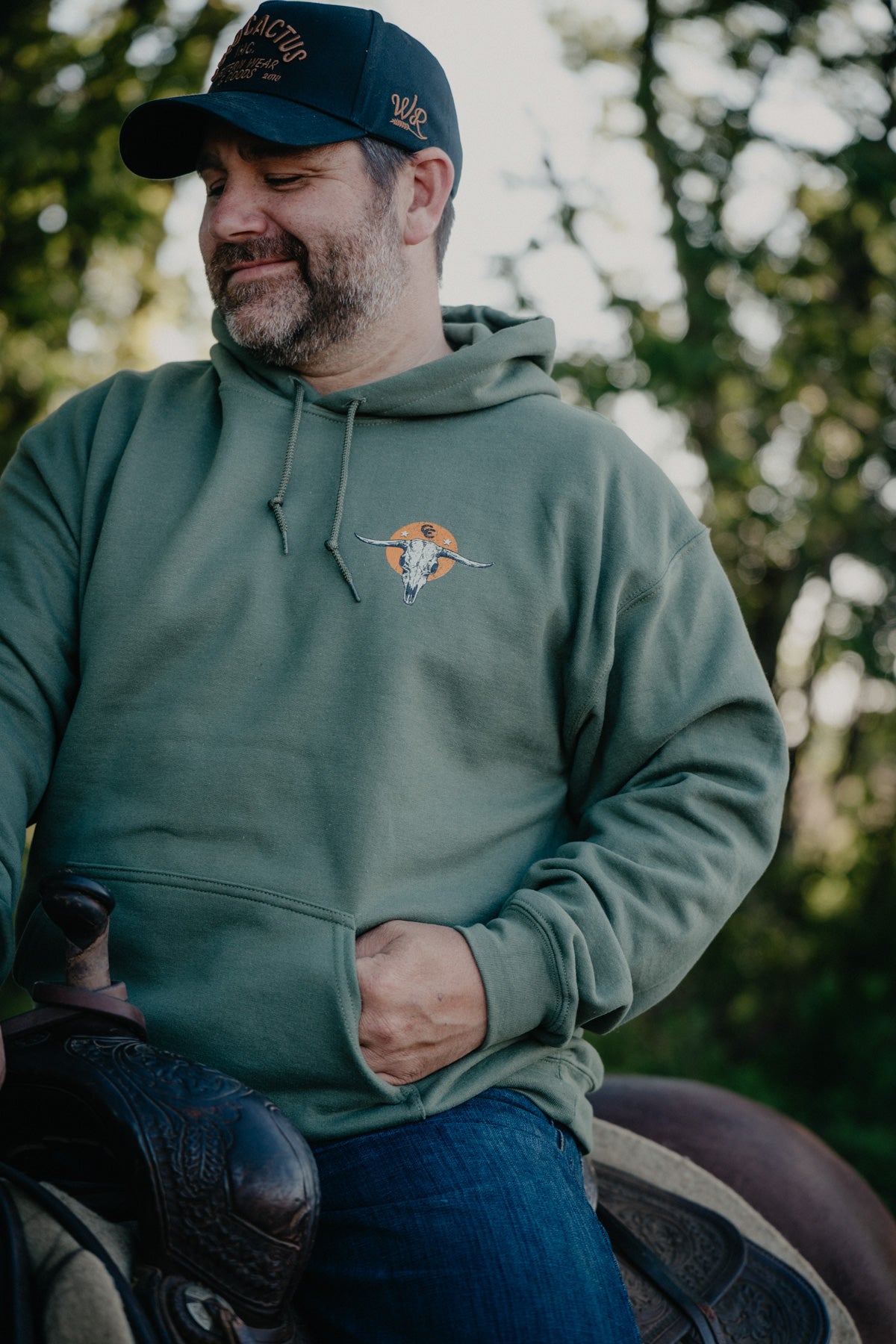 'Sundown at Cold Cactus' CC Exclusive Unisex Green Hoodie (S - XXL)