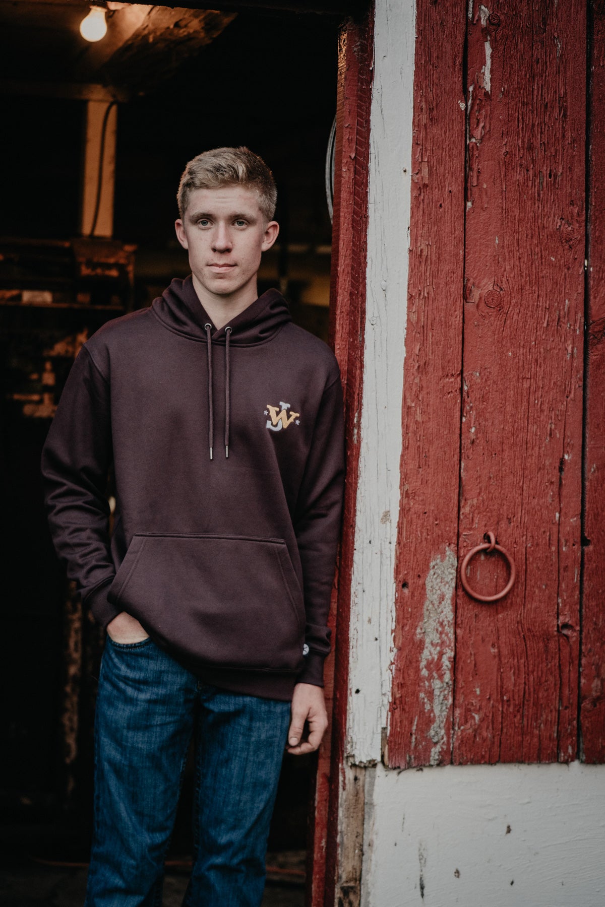 'JW Cattle Co.' Men's Hooey Chocolate Brown John Wayne Hoodie