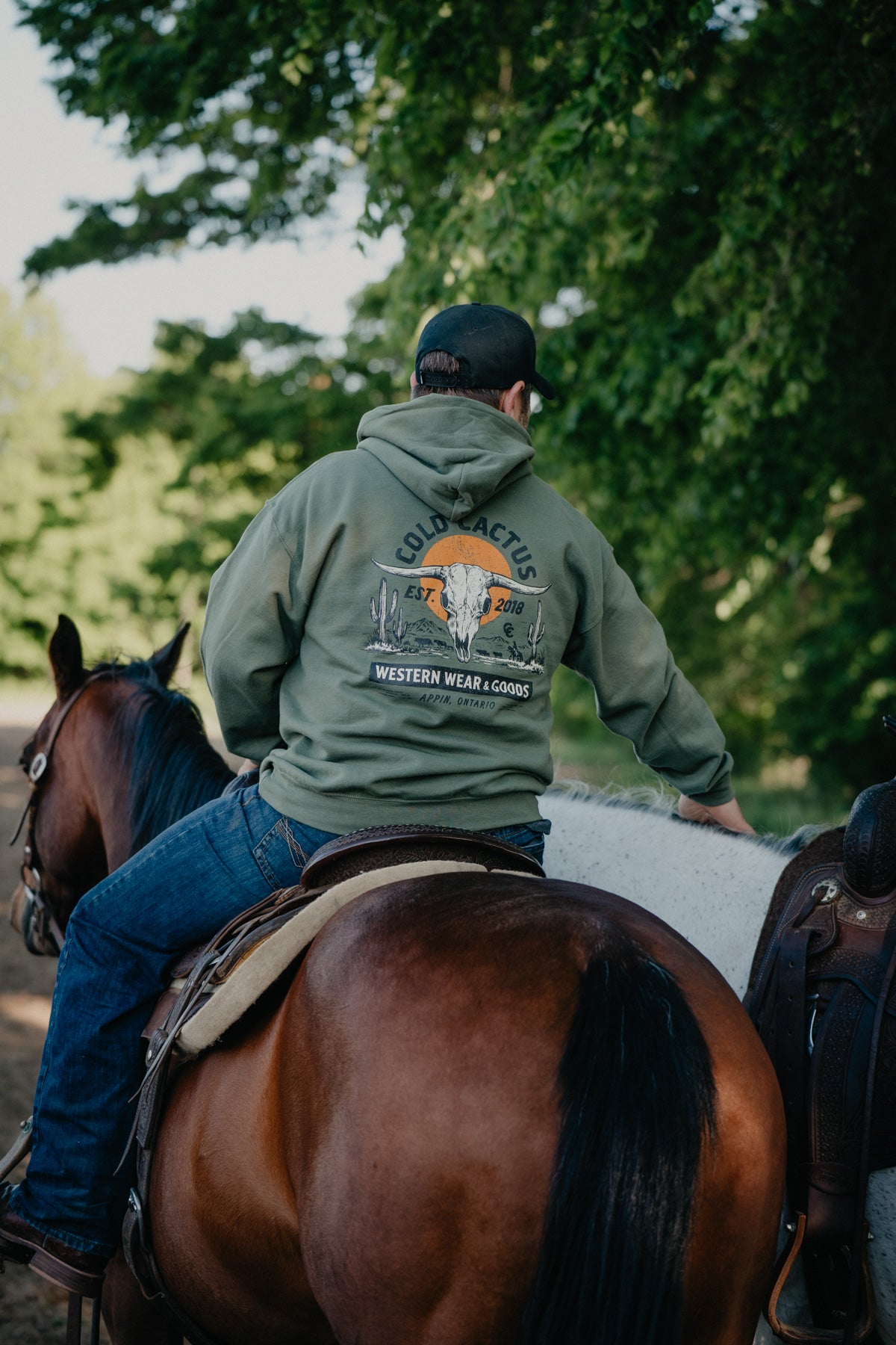 'Sundown at Cold Cactus' CC Exclusive Unisex Green Hoodie (S - XXL)