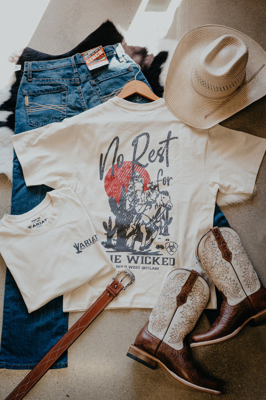 Men's 'No Rest for the Wicked' Ariat Sandshell T-shirt (S-XXL)