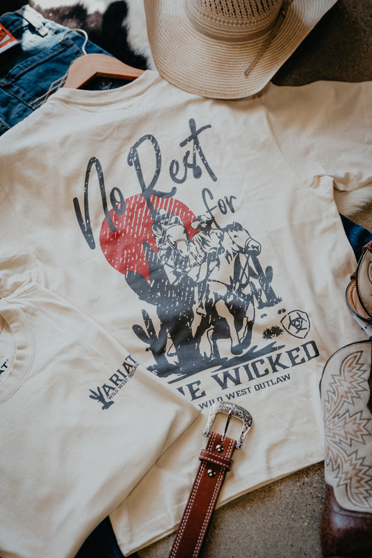 Men's 'No Rest for the Wicked' Ariat Sandshell T-shirt (S-XXL)