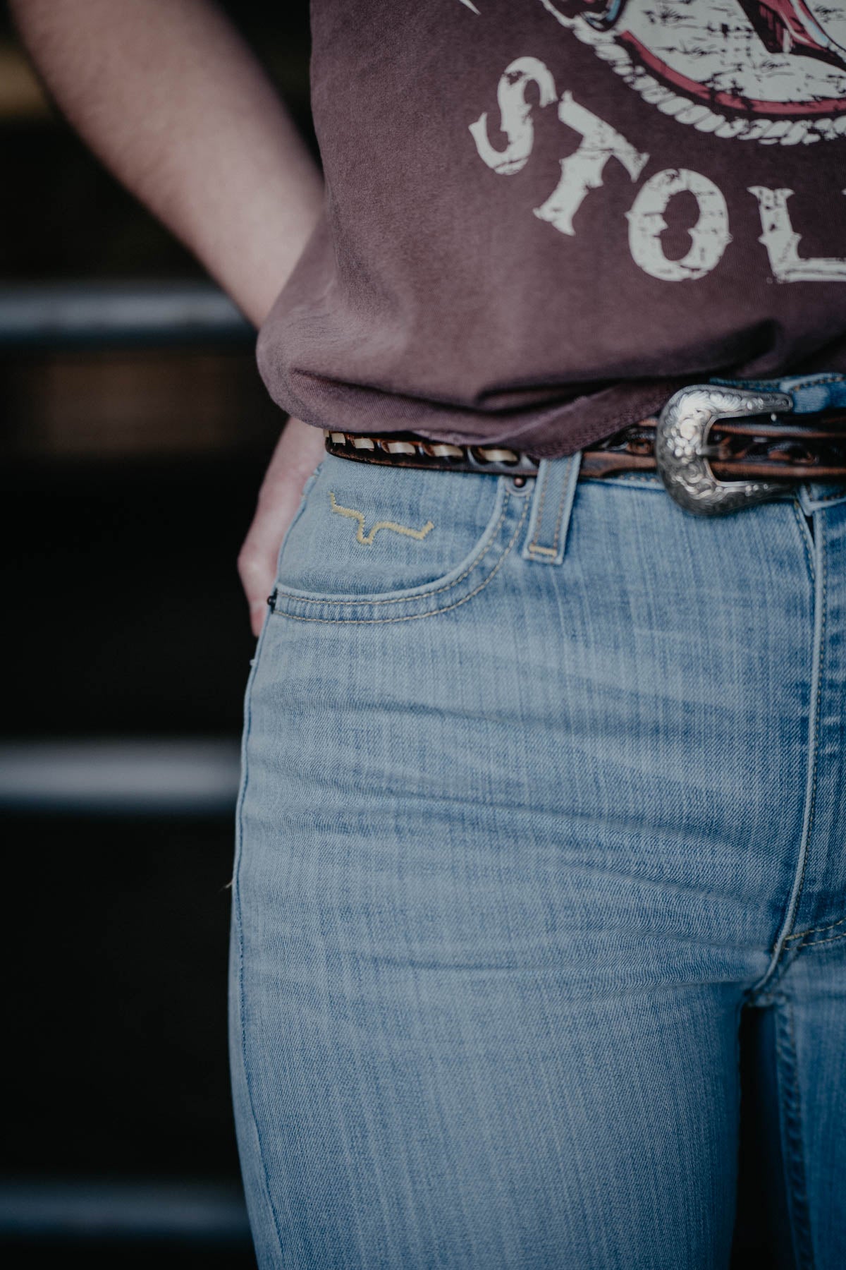 Sarah High Rise Straight Leg Jean by Kimes Ranch (Light Wash)