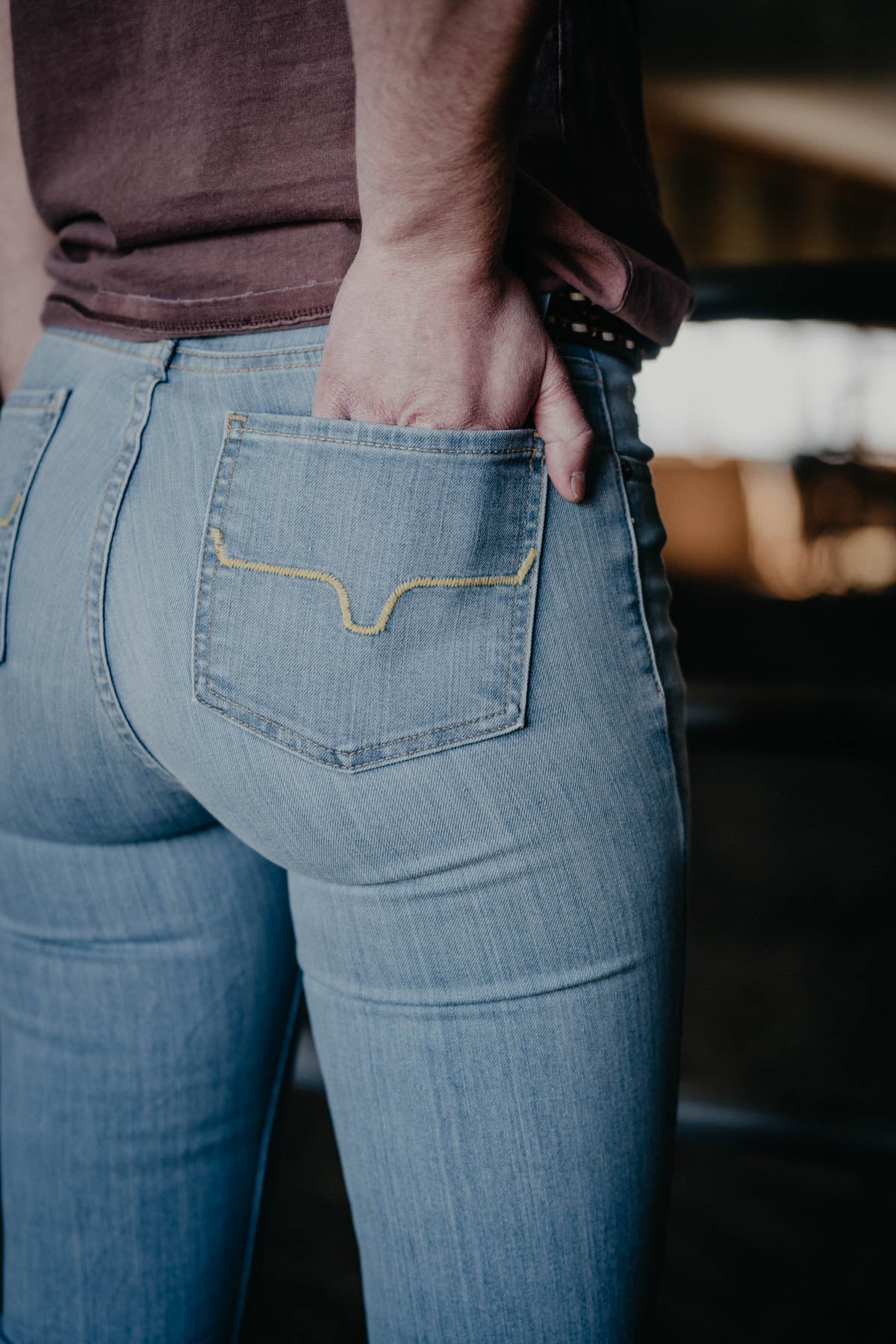 Sarah High Rise Straight Leg Jean by Kimes Ranch (Light Wash)