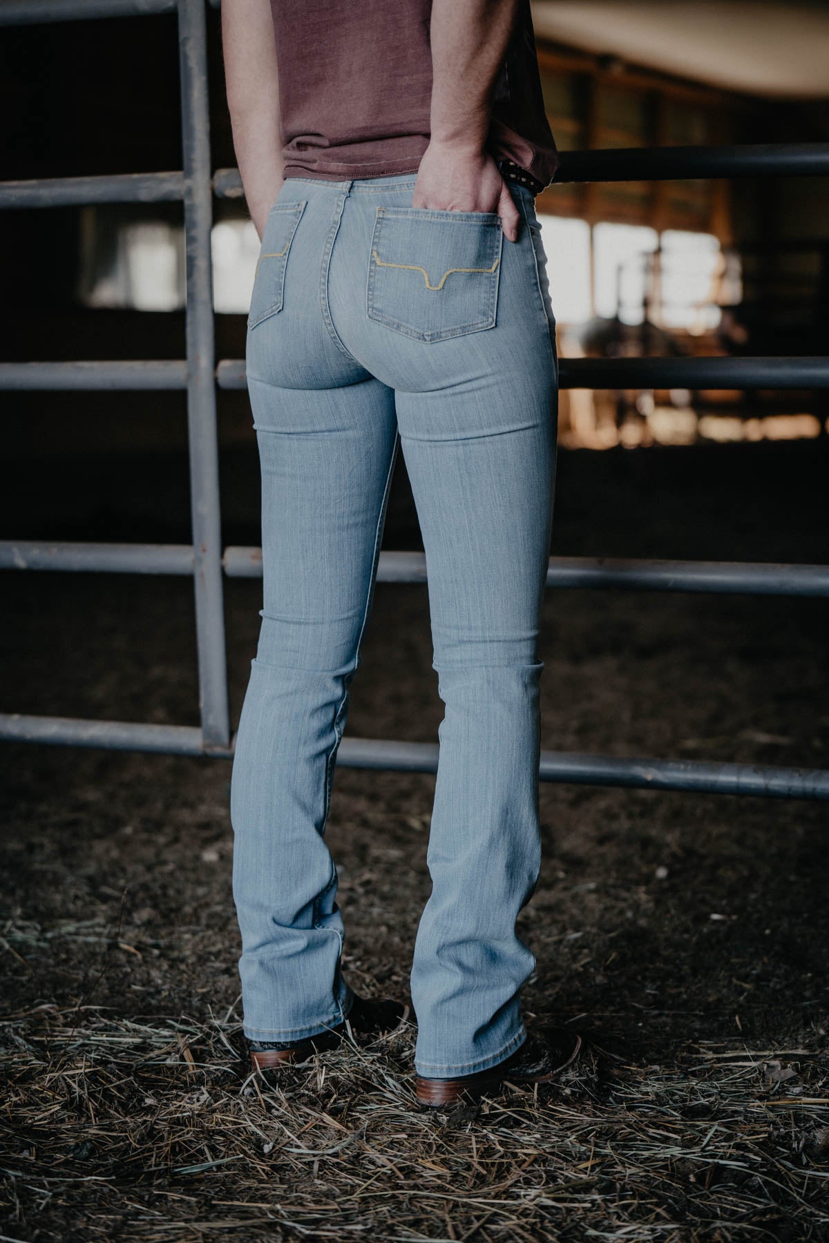 Sarah High Rise Straight Leg Jean by Kimes Ranch (Light Wash)