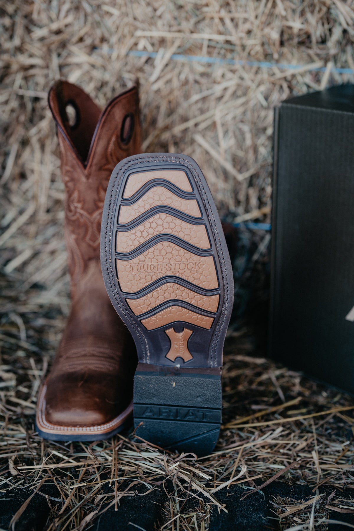 'Highland Toughstock' Men's Ariat Cowboy Boots (Sizes 7-13; D & EE Widths)