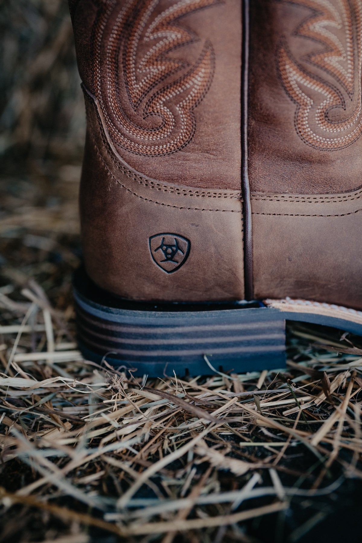 'Highland Toughstock' Men's Ariat Cowboy Boots (Sizes 7-13; D & EE Widths)