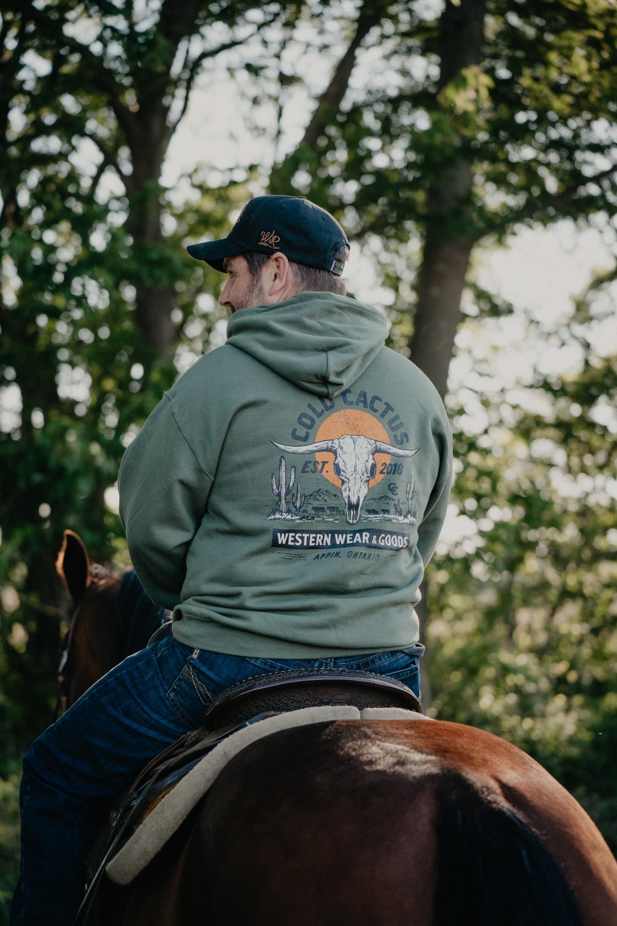 'Sundown at Cold Cactus' CC Exclusive Unisex Green Hoodie (S - XXL)