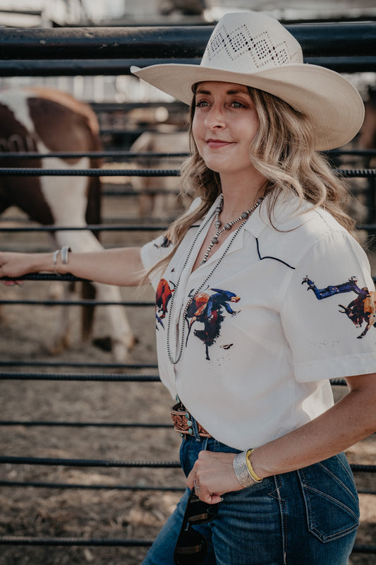 'Waverly' Wrangler Women's Rodeo Camp Shirt (S-XL)
