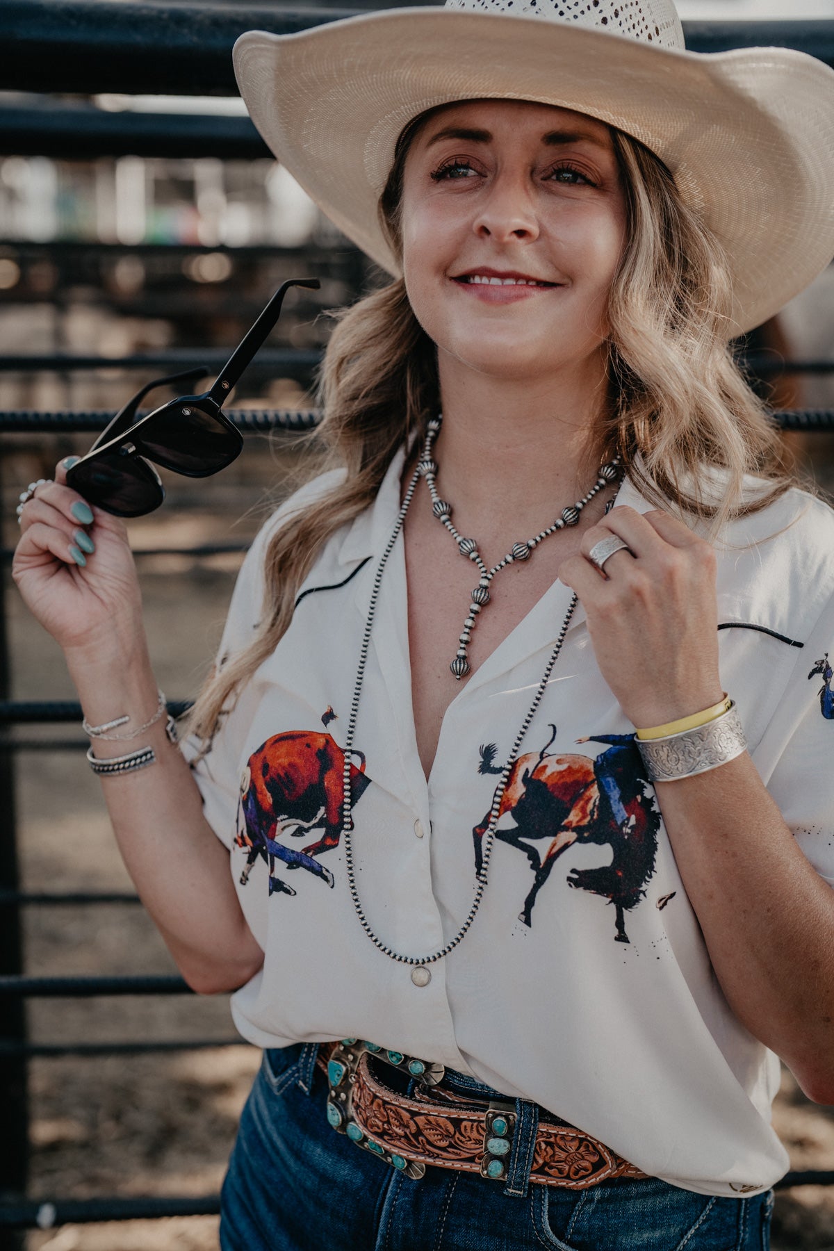 'Waverly' Wrangler Women's Rodeo Camp Shirt (S-XL)