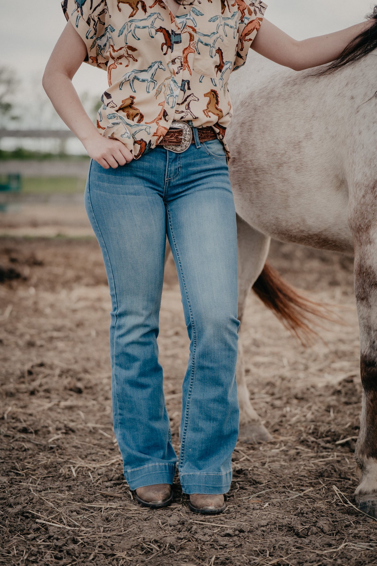 Lola Soho Mid Rise Trouser Jean by Kimes Ranch