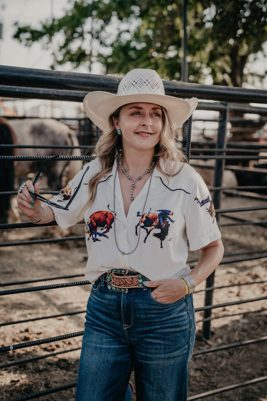 'Waverly' Wrangler Women's Rodeo Camp Shirt (S-XL)