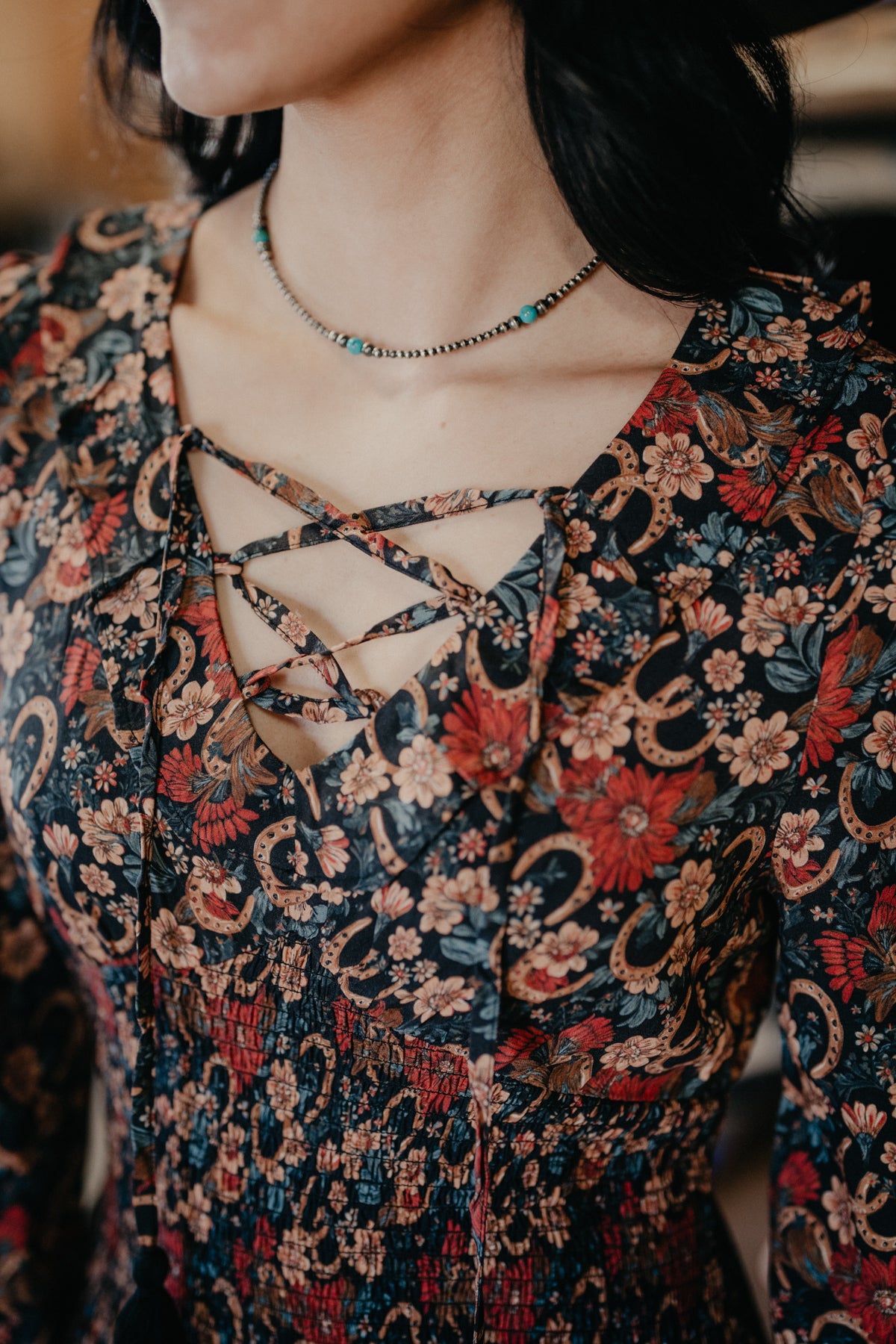 'Sloane' Floral Horseshoe Maxi Dress (S-XXL)