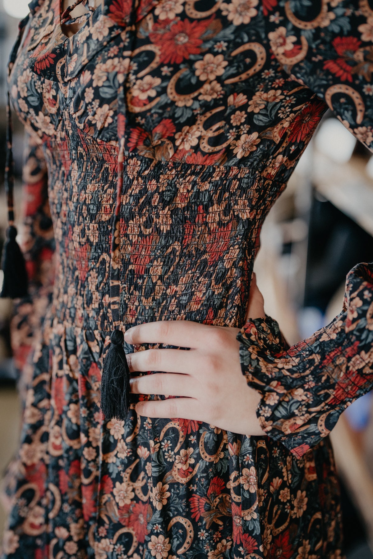 'Sloane' Floral Horseshoe Maxi Dress (S-XXL)