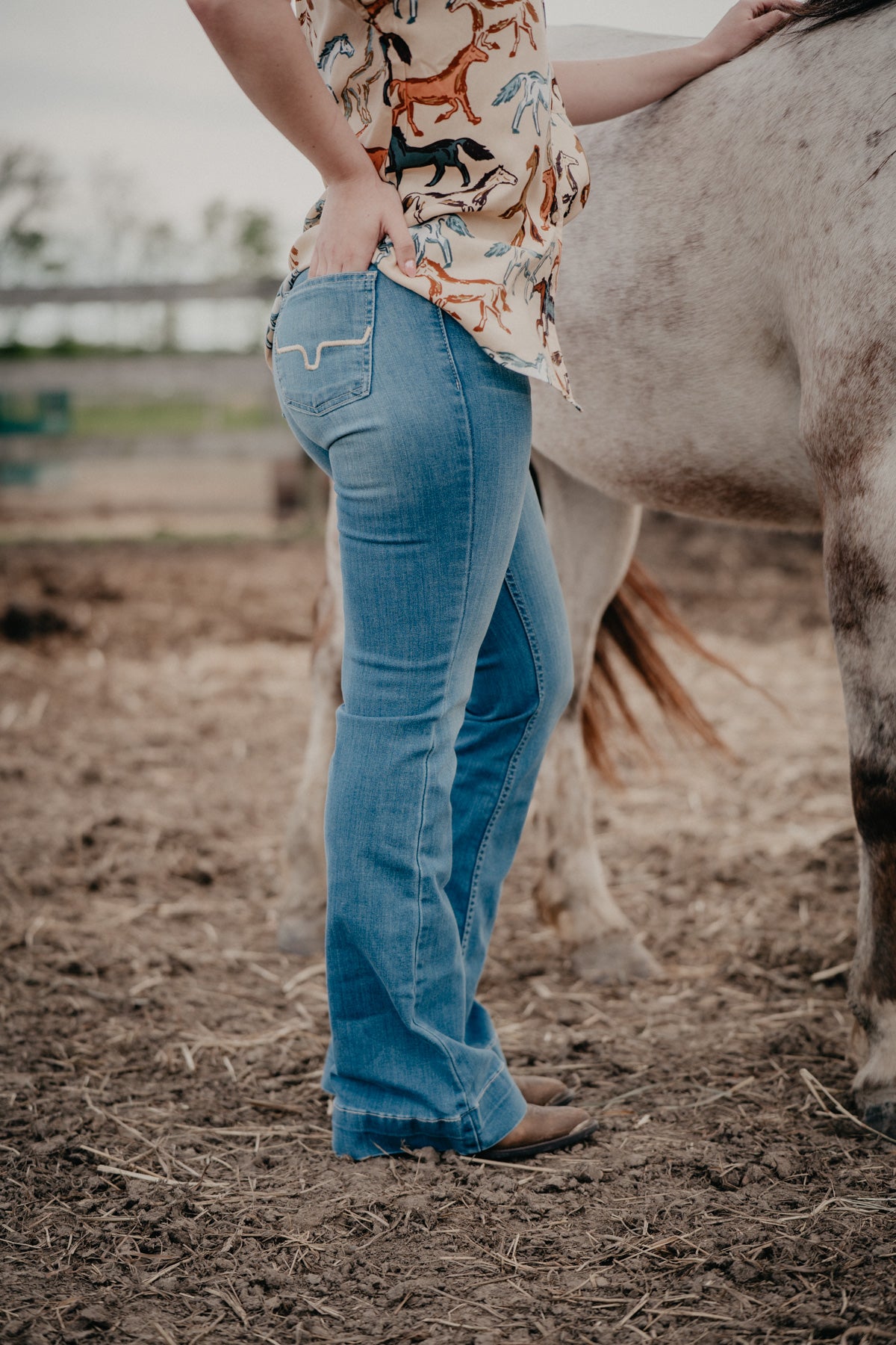 Lola Soho Mid Rise Trouser Jean by Kimes Ranch