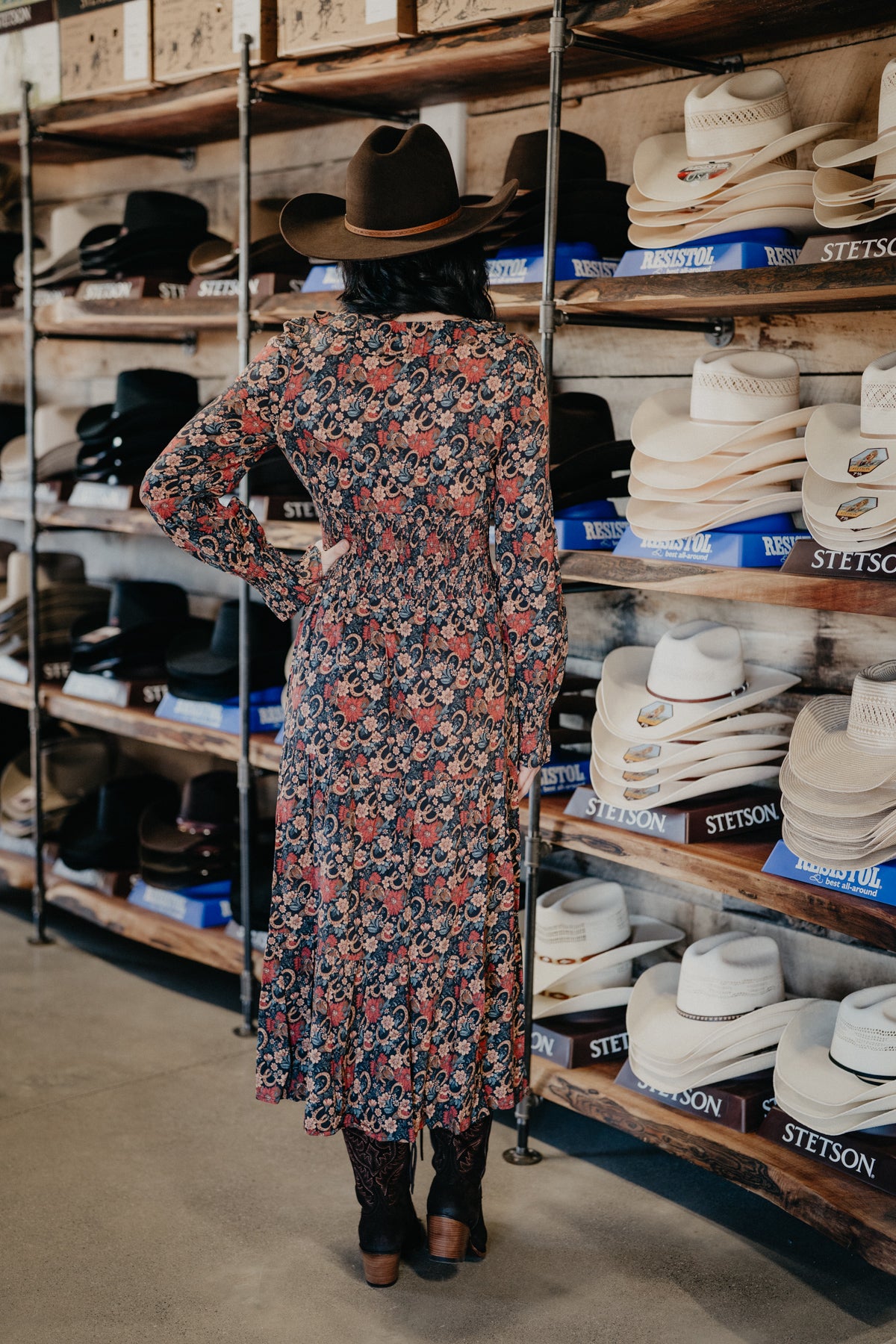 'Sloane' Floral Horseshoe Maxi Dress (S-XXL)