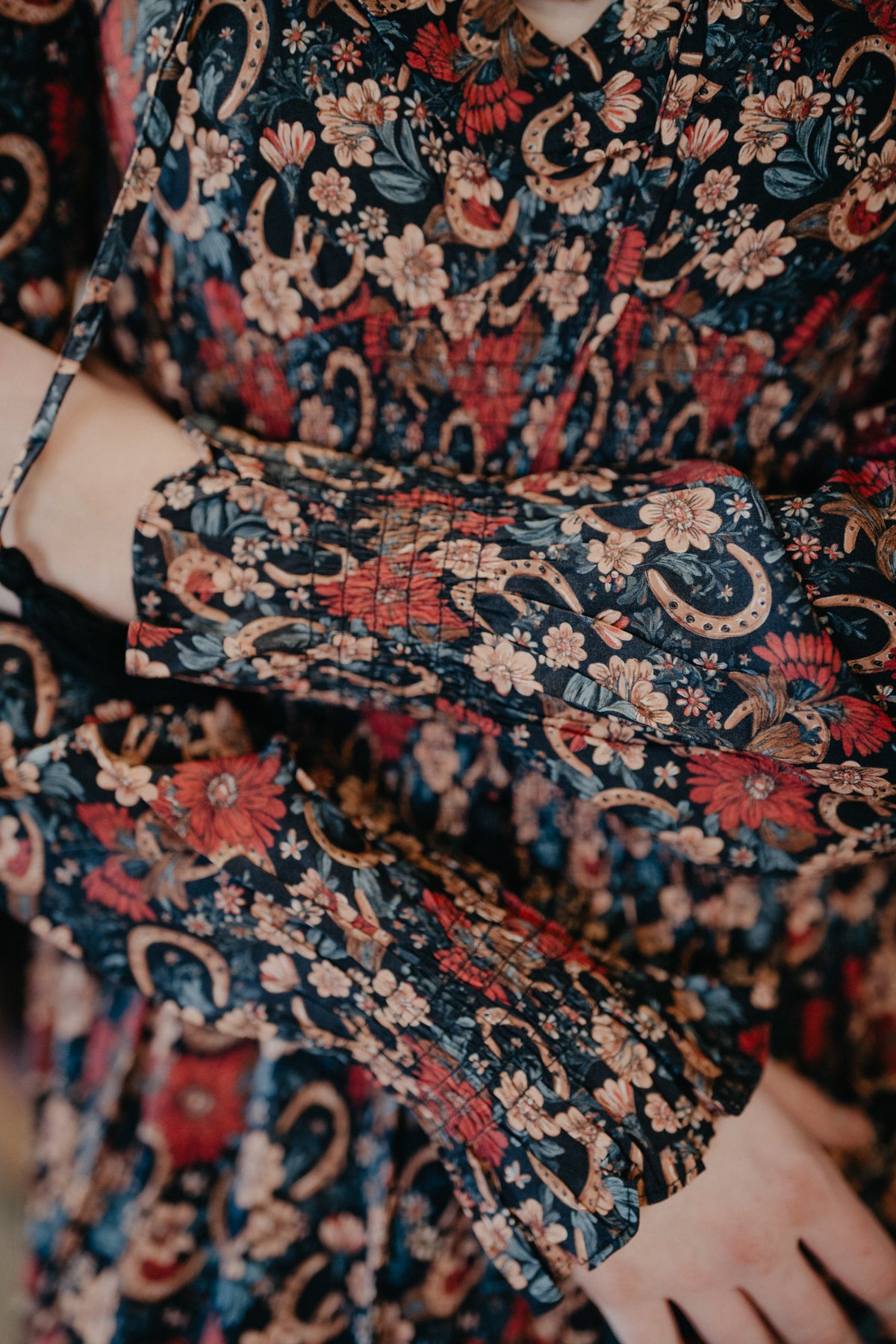 'Sloane' Floral Horseshoe Maxi Dress (S-XXL)