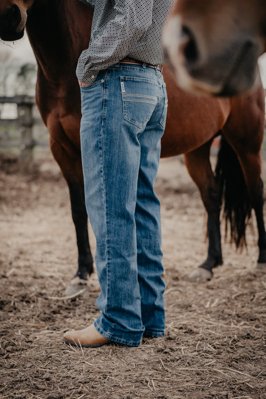 'Chad' White Label Men's CINCH Relaxed Straight Leg Jean {Medium Indigo}