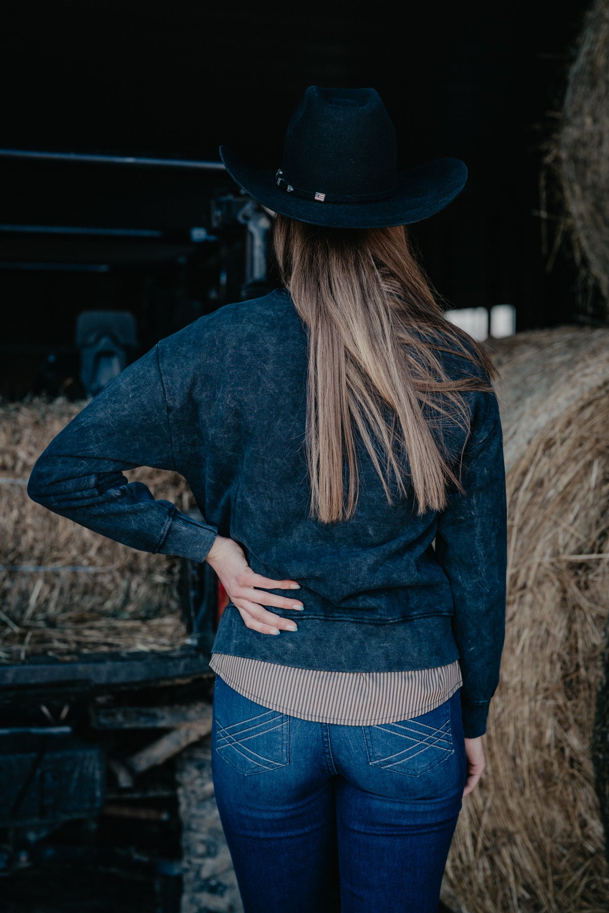 Panhandle Slim Long Sleeve Black Pullover (XS-XXL)