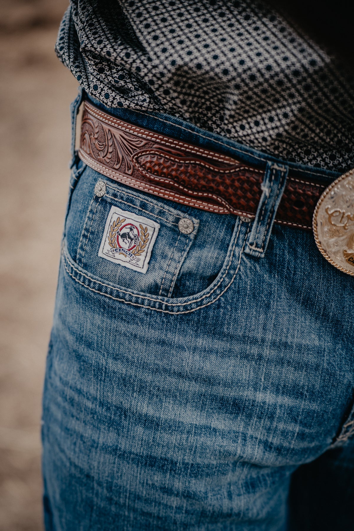 'Chad' White Label Men's CINCH Relaxed Straight Leg Jean {Medium Indigo}